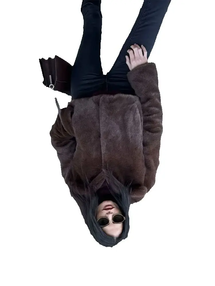 HH امرأة جديدة أزياء الخريف جولة الرقبة طويلة الأكمام واحدة الصدر جيب الديكور معطف الإناث عارضة الشارع نمط معطف #1