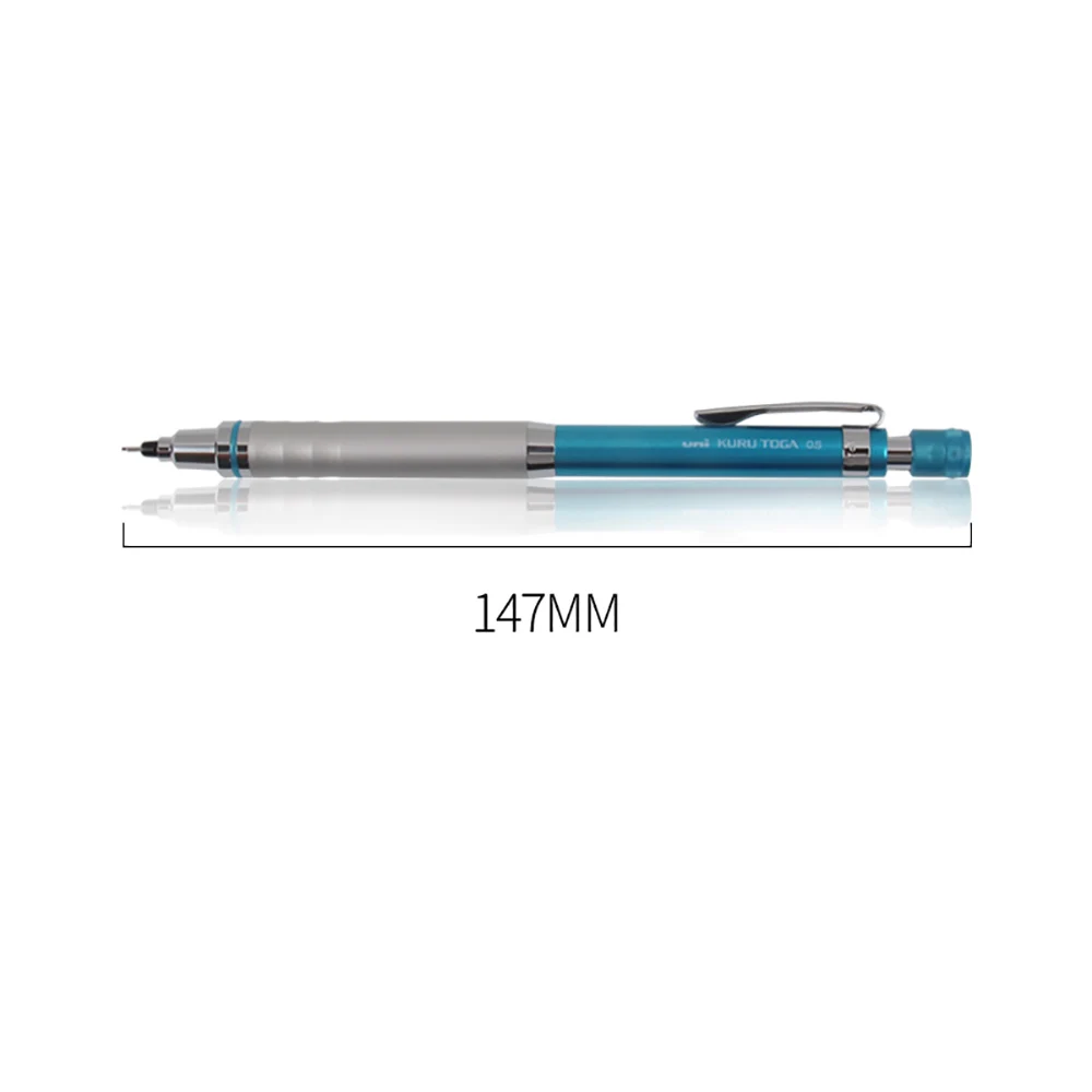 Imagem -02 - Uni Kuru Toga Desenho Lápis Mecânico M51012 Rotação Automática Baixo Centro de Gravidade Metal Grip Lápis 0.5 mm Papelaria