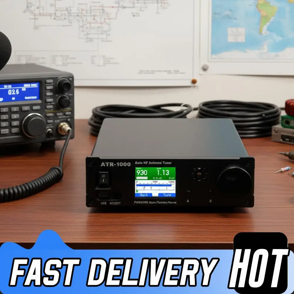 

1000W AMNVOLT ATR1000 Automatic Antenna Tuner for 1.8-30MHz HF Shortwave Radios WiFi Remote Control Auto Tuner For YAESU ICOM