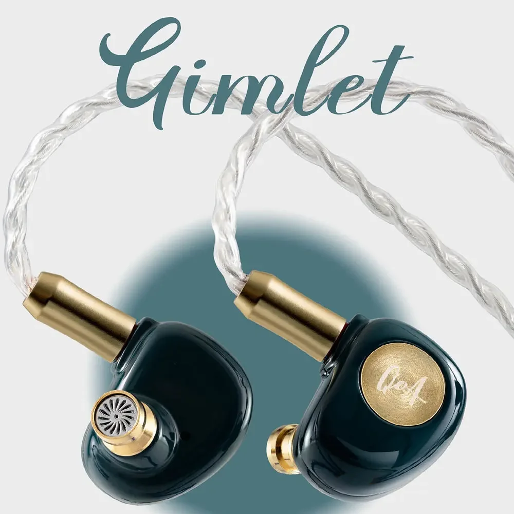 

KINERA QoA Gimlet 10mm LCP Dynamic Driver HIFI in Ear Earphones 4-core OFC Silver Plated Monitor Headphone Cable