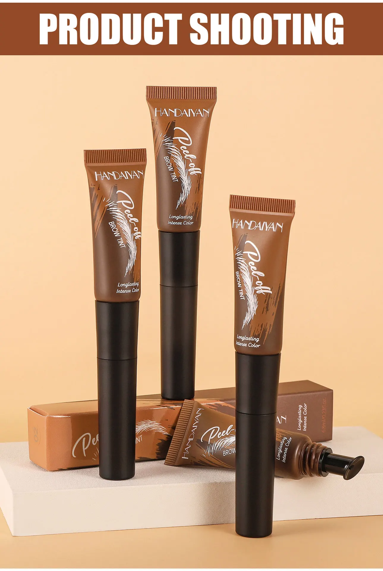 防水 5 色眉毛染料長持ち染料剥がせる染料眉毛パウダー豊かな輪郭のある眉毛メイクアップギフト