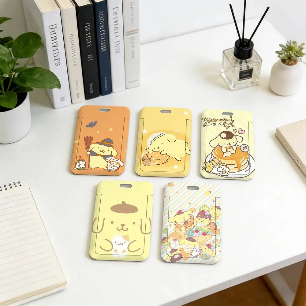 

Держатель для карт SRO P-Pom PoM P-PuriN-N в стиле Kawaii: мультяшный брелок-ремешок для студенческого пропуска, картхолдер на шею, подарок для ключей