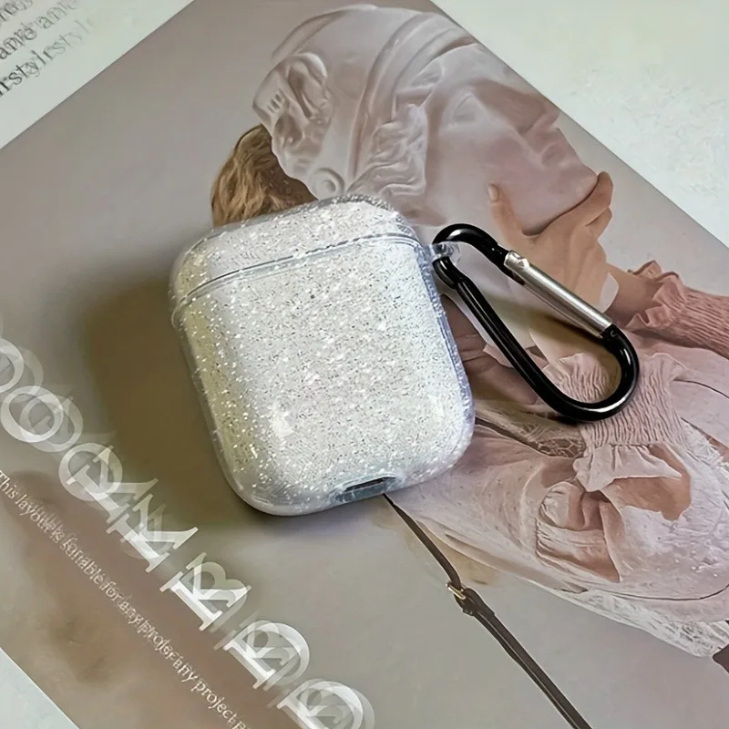 Glitter Transparent Case For AirPods Pro/Pro2 TPU Silicone Wireless Earphone Protective CaseFor Airpods 3/4 Protective Cover