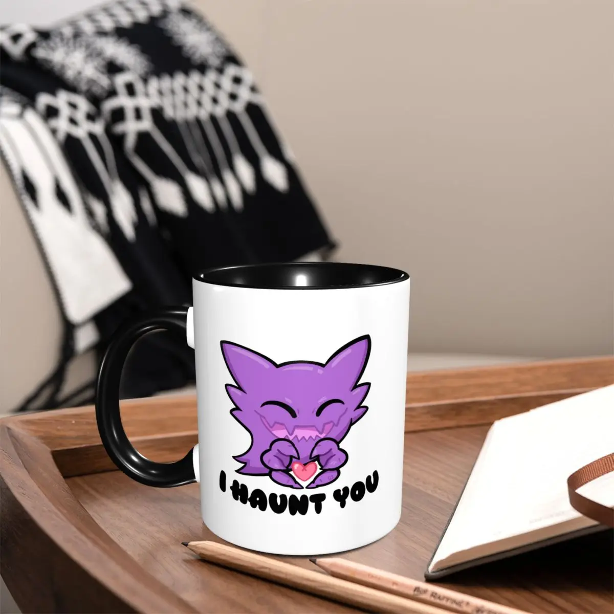 Haunter I Haunt You Mug Funny Ceramic Coffee Cups Tea Mugs Milk Cup Drinkware Gift for Woman Man