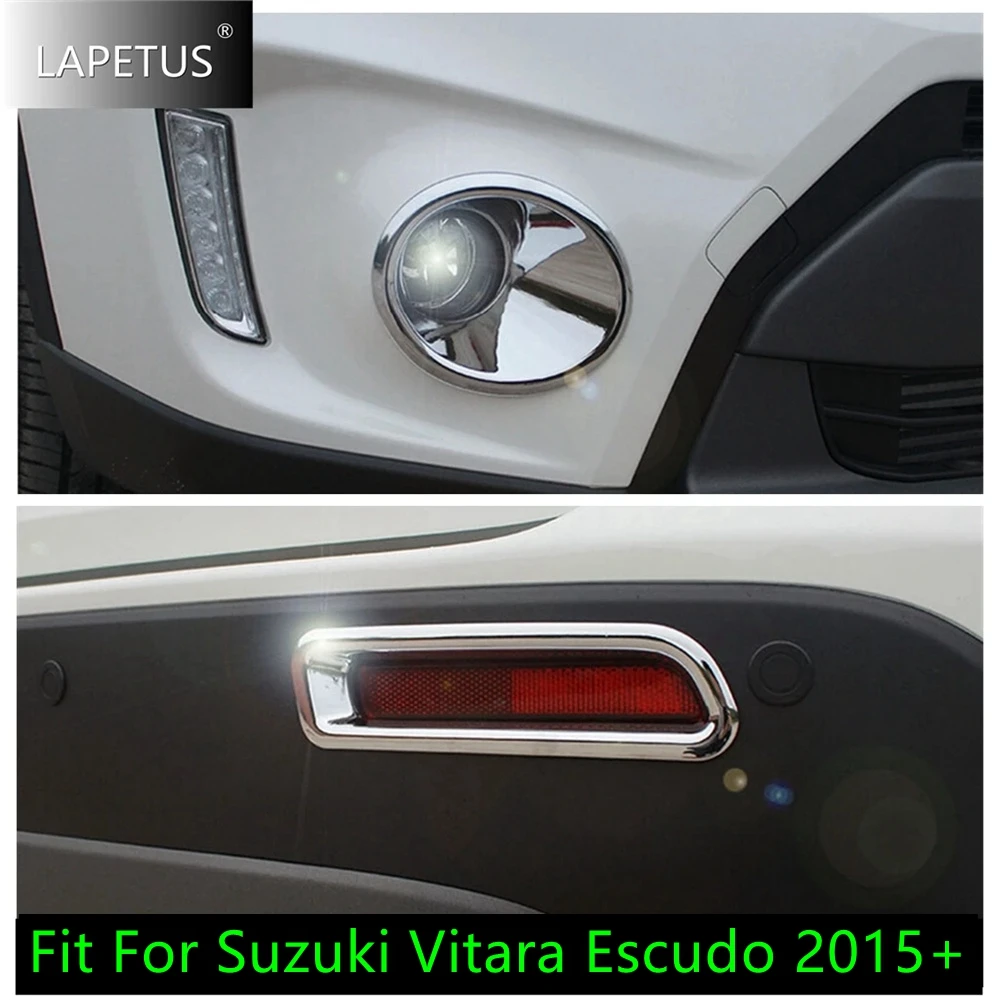 

Front Fog Light Lamp / Rear Brake Lamp Frame Cover Trim For Suzuki Vitara Escudo 2015 - 2018 ABS Chrome Car Exterior Accessories