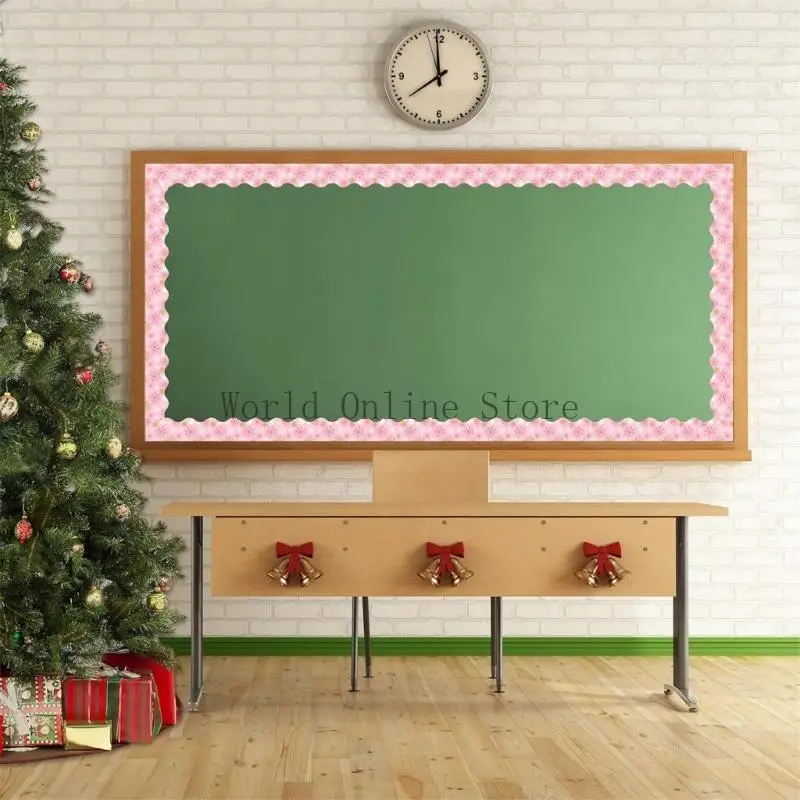 Snowflakes Border Trim Sticker Wall Sticker 65ft Bulletin Border Border Sticker for Bulletin Board Décoration vacances