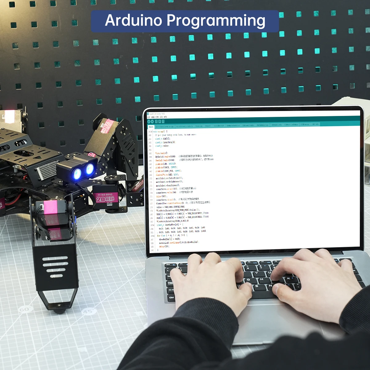 NEW Spiderbot 19DOF Hexapod Robot with Serial Bus Servo Support APP Remote Control Ranging Obstacle Avoidance Robotic Kits