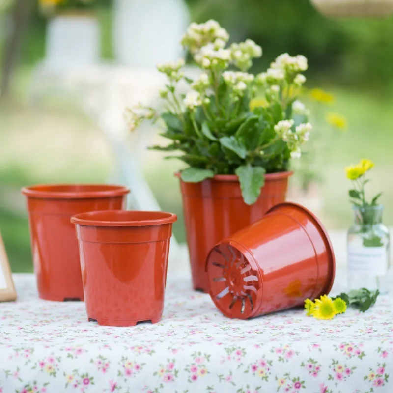 P202 屋内外兼用 多サイズ ガロン プラスチック植木鉢 耐久性のあるガーデンフラワーポット コンテナ苗ポット
