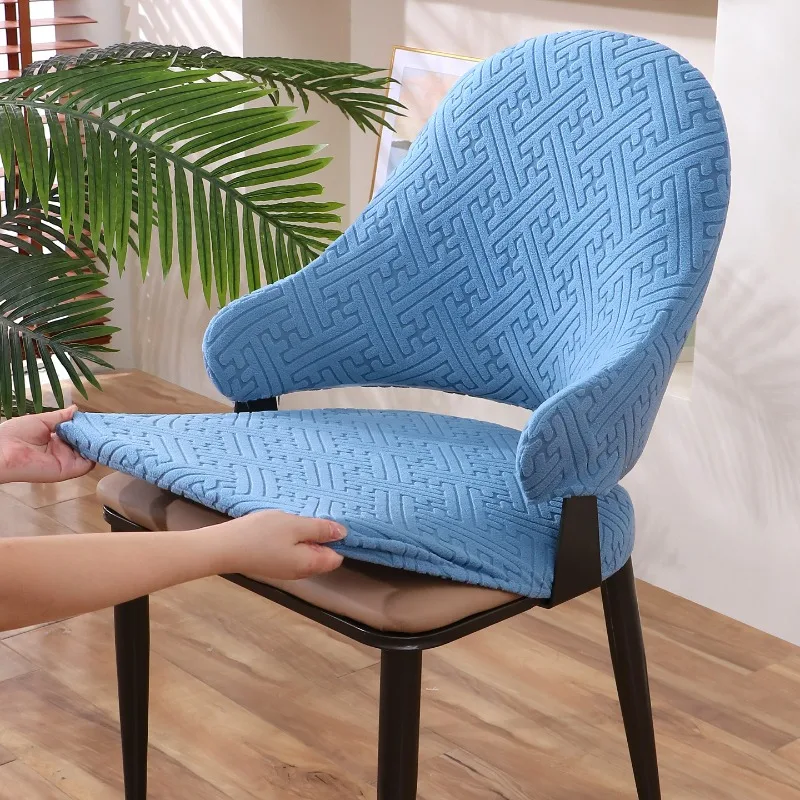 Stretch Dining Chair Cover Curved Wingback Chair Slipcover Egg Shape Chair Protector Cover for Home Dining Room Removable