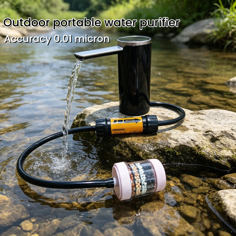 Rechargeable electric water purifier, rechargeable electric water purifier, outdoor camping and hiking
