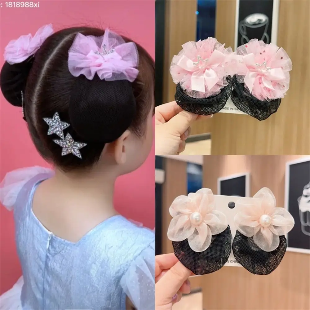 

Cute Princess Snood Spring Clip Star Hair Nets Star Hair Nets Colorful Hair Clip Kids