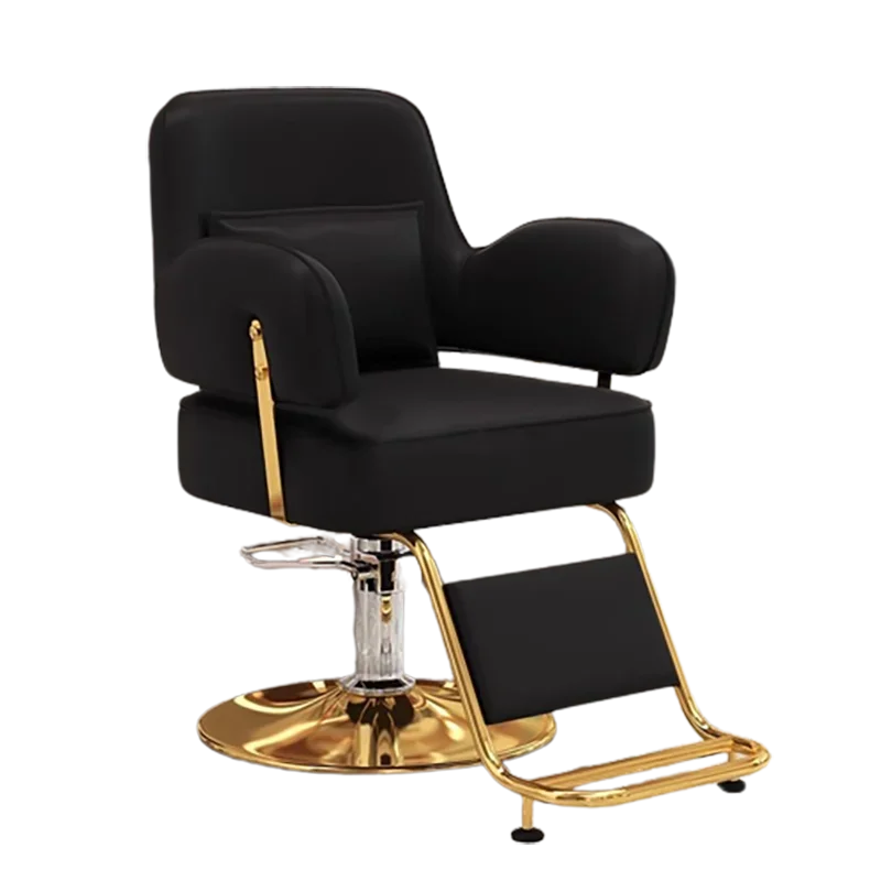 Portable Designed Barber Chair Luxury Gold Beauty Swivel Barber Chairs Barbershop Men Cadeira De Barbeiro Salon Furniture