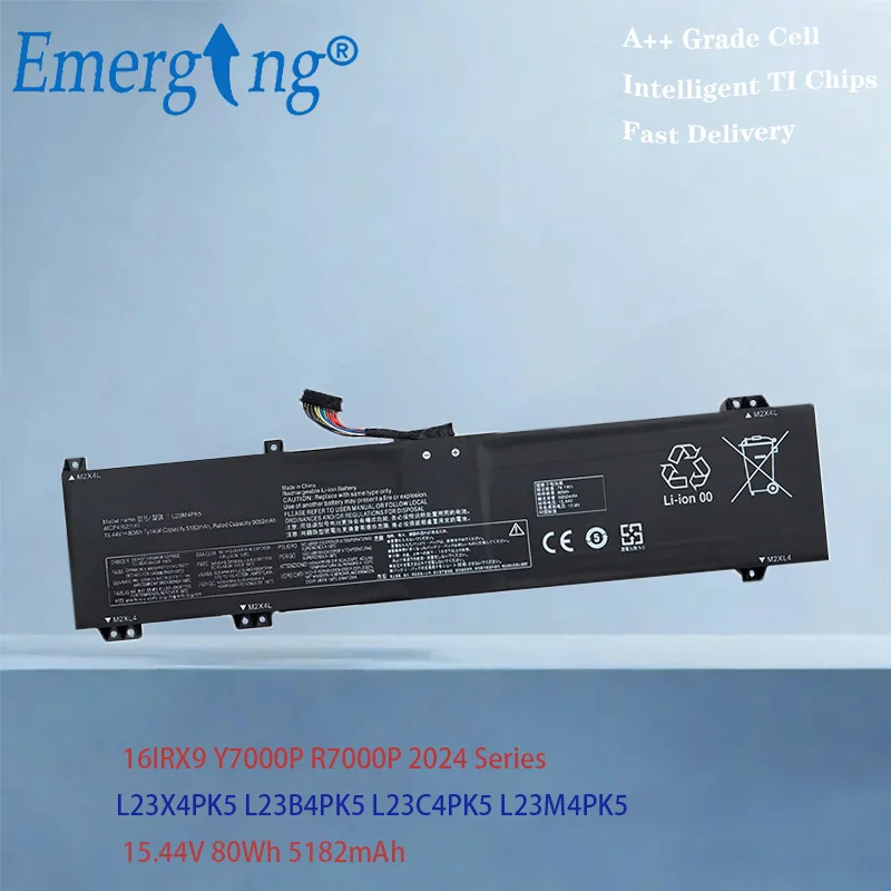 

L23X4PK5 L23B4PK5 L23C4PK5 L23M4PK5 Аккумулятор для Lenovo LEGION5 16IRX9 Y7000P R7000P 2024 серии 15,44 В 80 Втч 5182 мАч