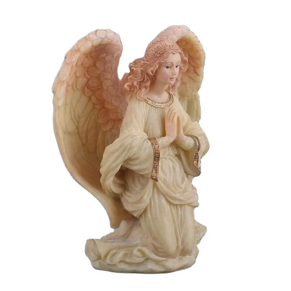 Asas de anjo Molde De Silicone para Decoração De Chocolate, 3D Oração Anjo Molde, Topper Do Bolo, Molde De Cozimento, Ideal para Gesso De Resina, Menina Do Polímero