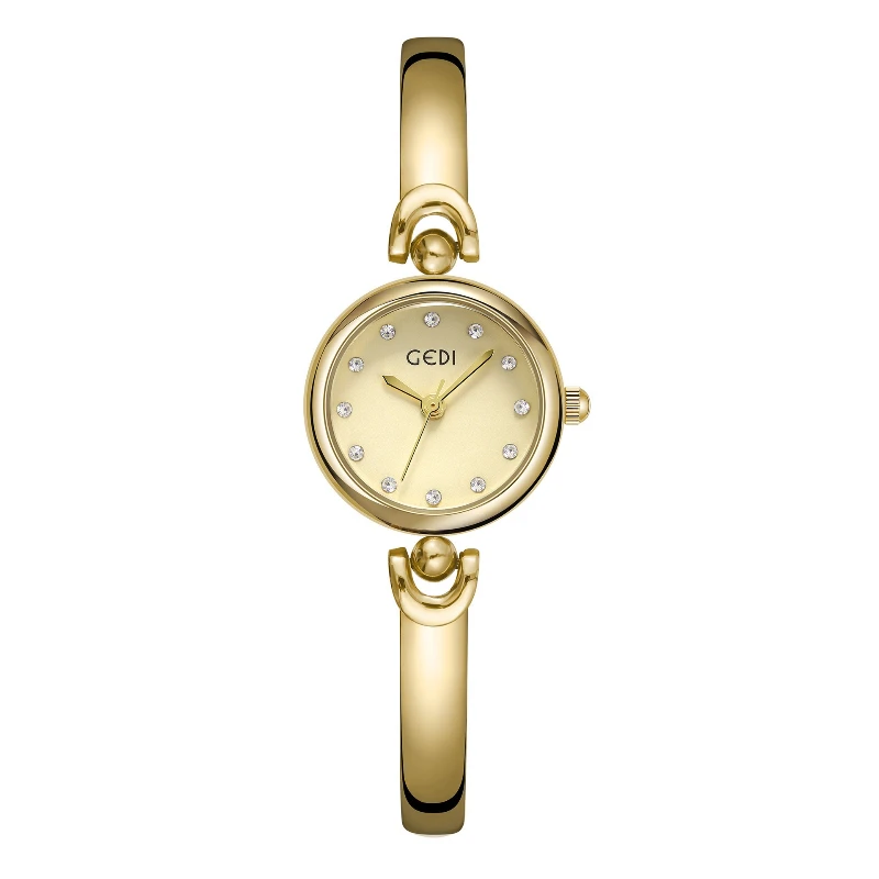 New simple temperament small gold watch fashionable versatile women's hand watch small exquisite water luxury quartz watch gift