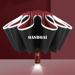 Automatic Umbrella with Reflective Stripe Reverse Led Light For Nissan Qashqai J10 J11 2021 2020 2019 2018- 2011 2010 2009 2008