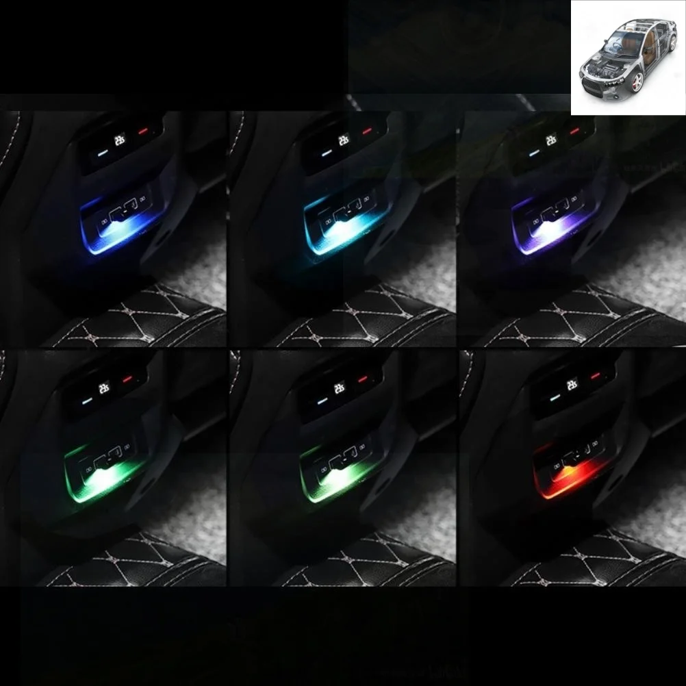 Мини USB светодиодный интерьер автомобиля атмосферный светильник для Toyota TRD RAV4 Avensis Yaris Levin Reiz Crown Vios Sienna