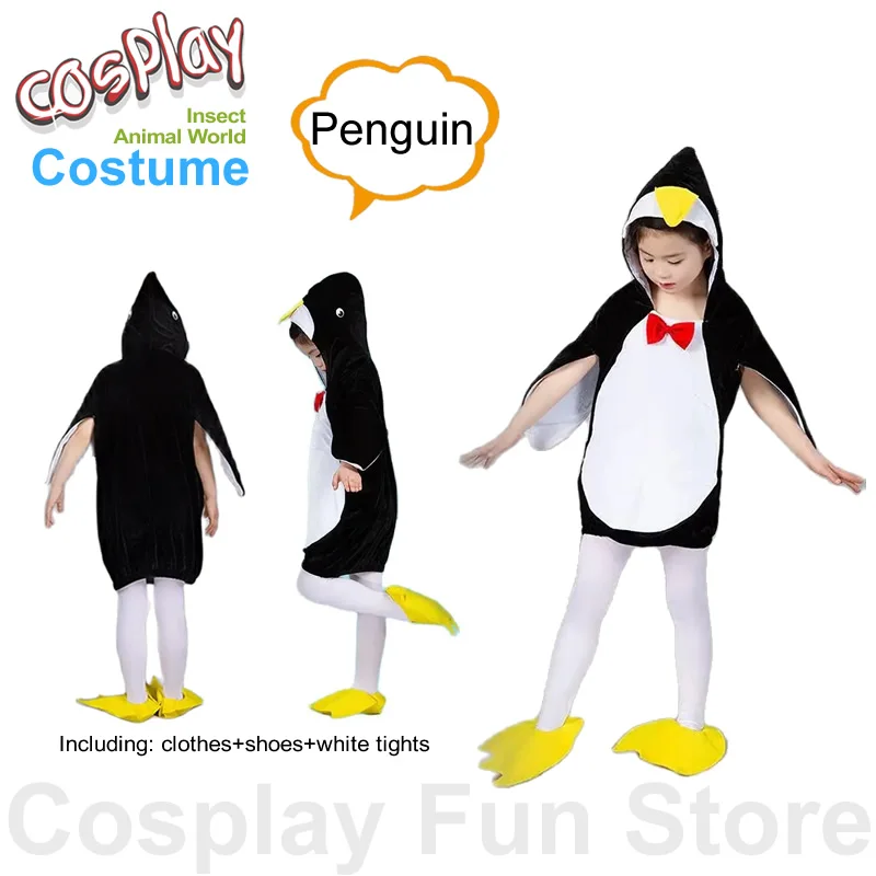 

Children's Cosplay Penguin Costume Performance Cartoon Animals Clothes Kindergarten Kids Party Stage Play Dancing Dress Unisex