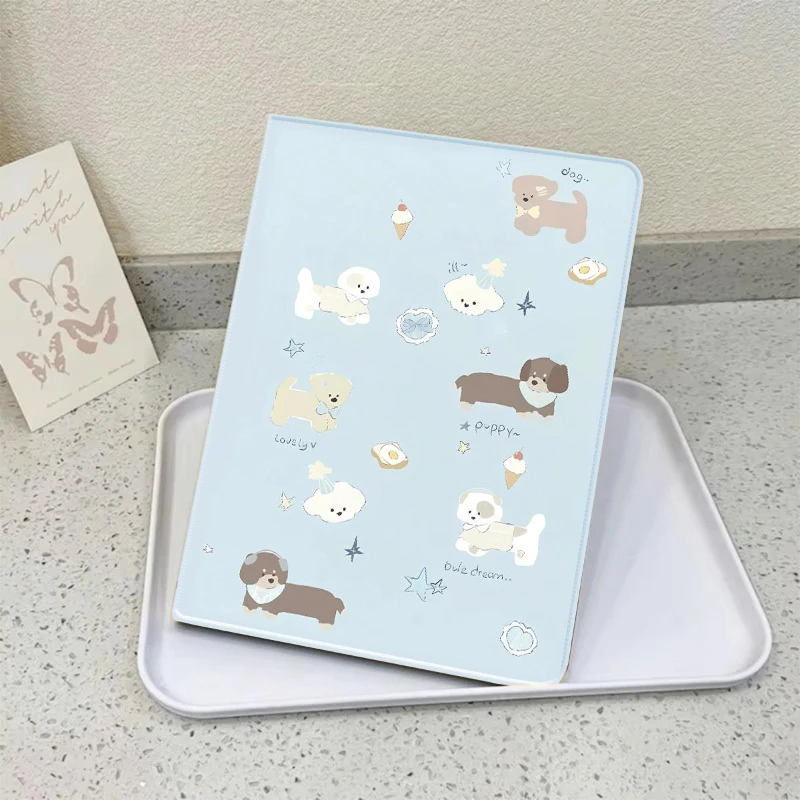 Tablet Cover with Pen Slot for Ipad Air 5 Case IPad 6th Generation Case 9.7 Inch 10.2 7th 8th 9th Gen IPad Pro 11 2022 Cute Dogs