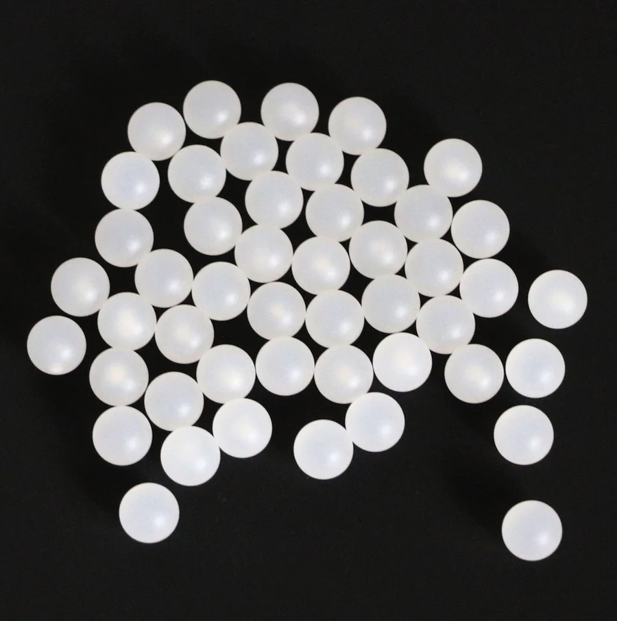 

10mm 100pcs Polypropylene ( PP ) Sphere Solid Plastic Balls For Valves and Low Load Bearings