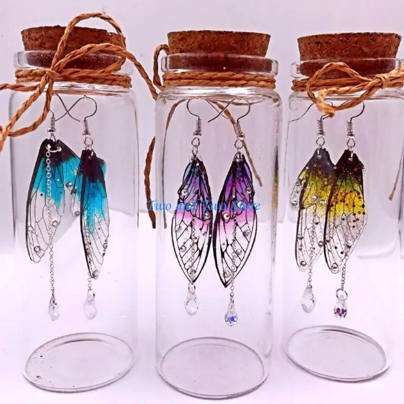 HX6F Simulated Wings Golden Resin Fillers Constellations Resin Pendant