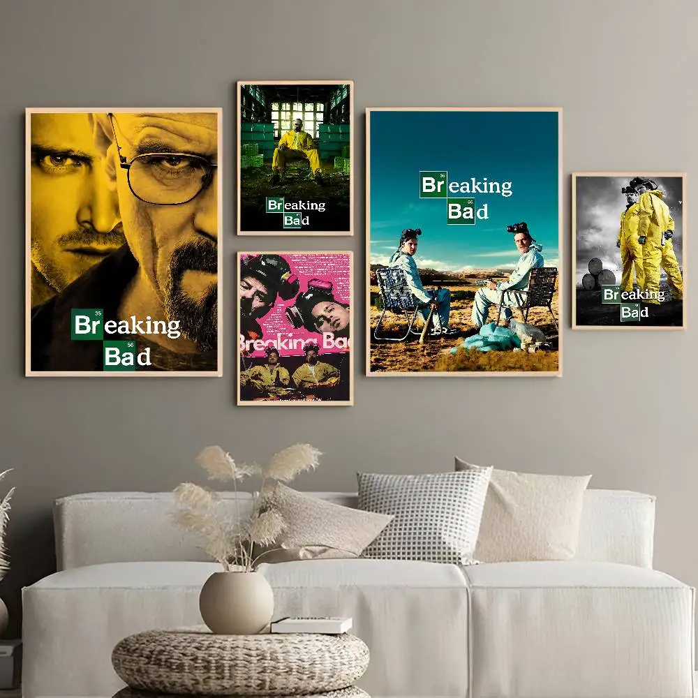 Breaking Bad Movie Whitepaper Poster Waterproof Paper Sticker Coffee House Bar Aesthetic Art Wall Painting