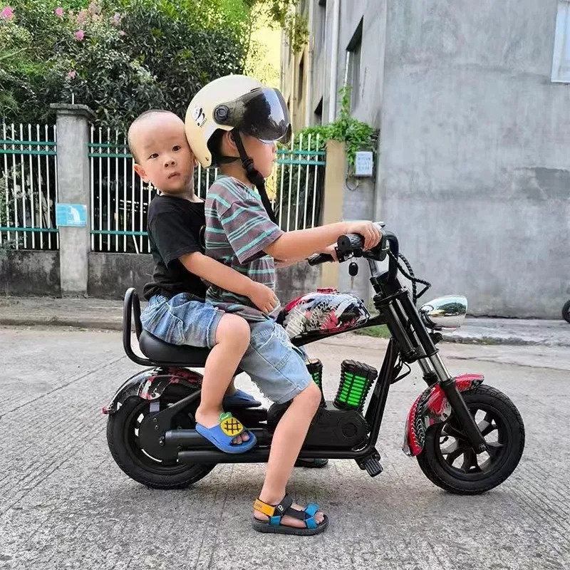 Motocicleta Infantil Cross-border Storm Rider, Estilo Retro Little Harley, Vehículo Eléctrico de Juguete de Dos Ruedas con Luces