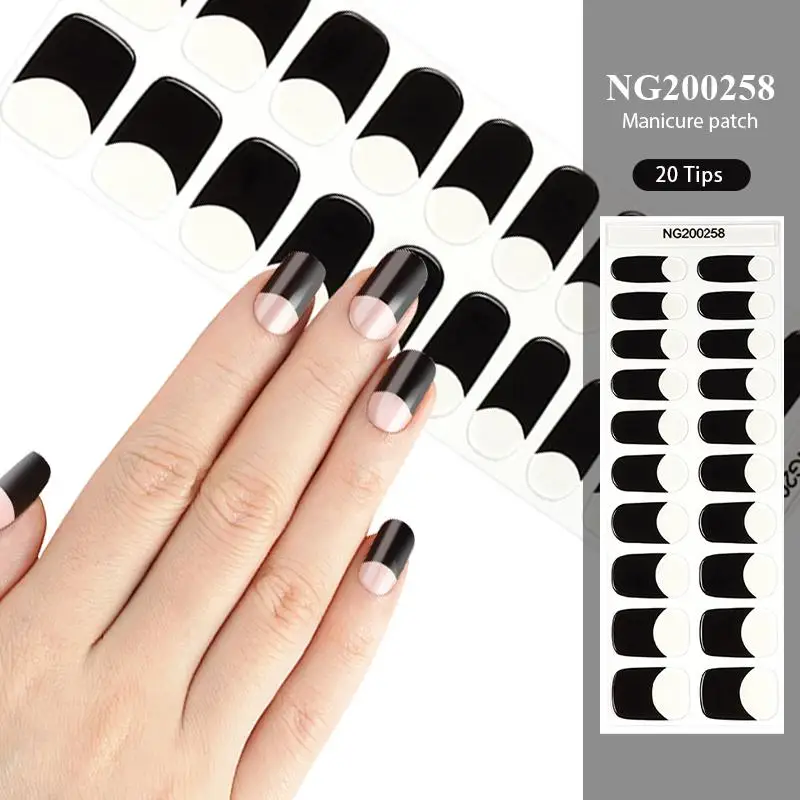 20 conseils enveloppes pour ongles semi-durci rouge sang Halloween noël imperméable longue durée autocollants pour ongles fonctionne avec lampe UV manucure bricolage