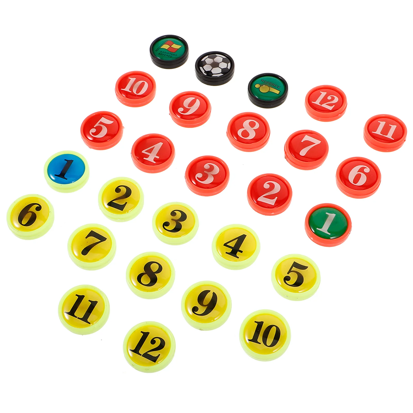 

27 Pcs Board Coaching Number Magnets Small Parts Training Sports Ball Soccer Supplies