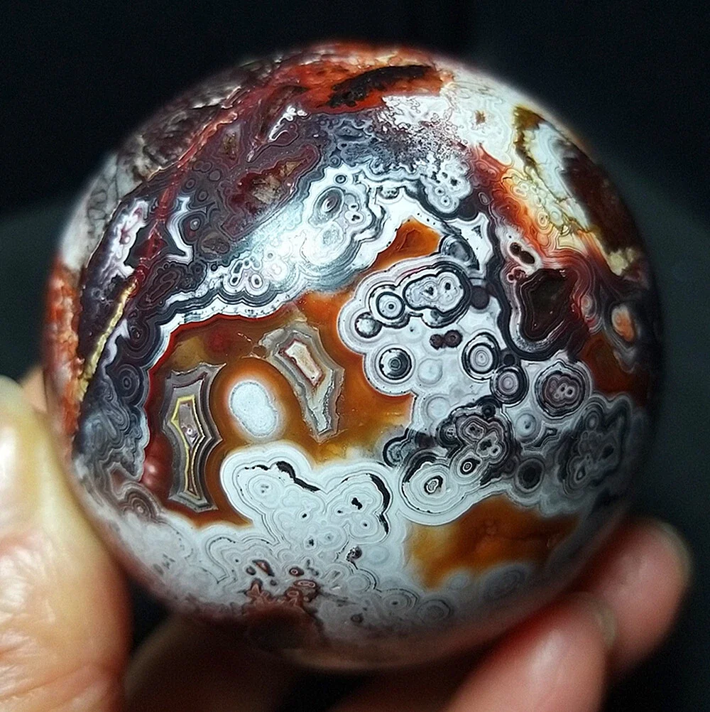 

Natural Formed! Mexican Banded Agate Balls, Quartz Crystal Ore Hand-Polished Ball, Minerals, Reiki, Healing
