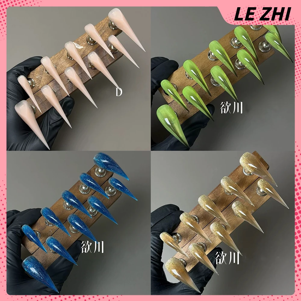 

Spice Girl Simple Colorful Long Beast Claw Dragon Shape Claw Handmade Wearable False Nails Y2K Cat Eyes Gradients Press On Nails