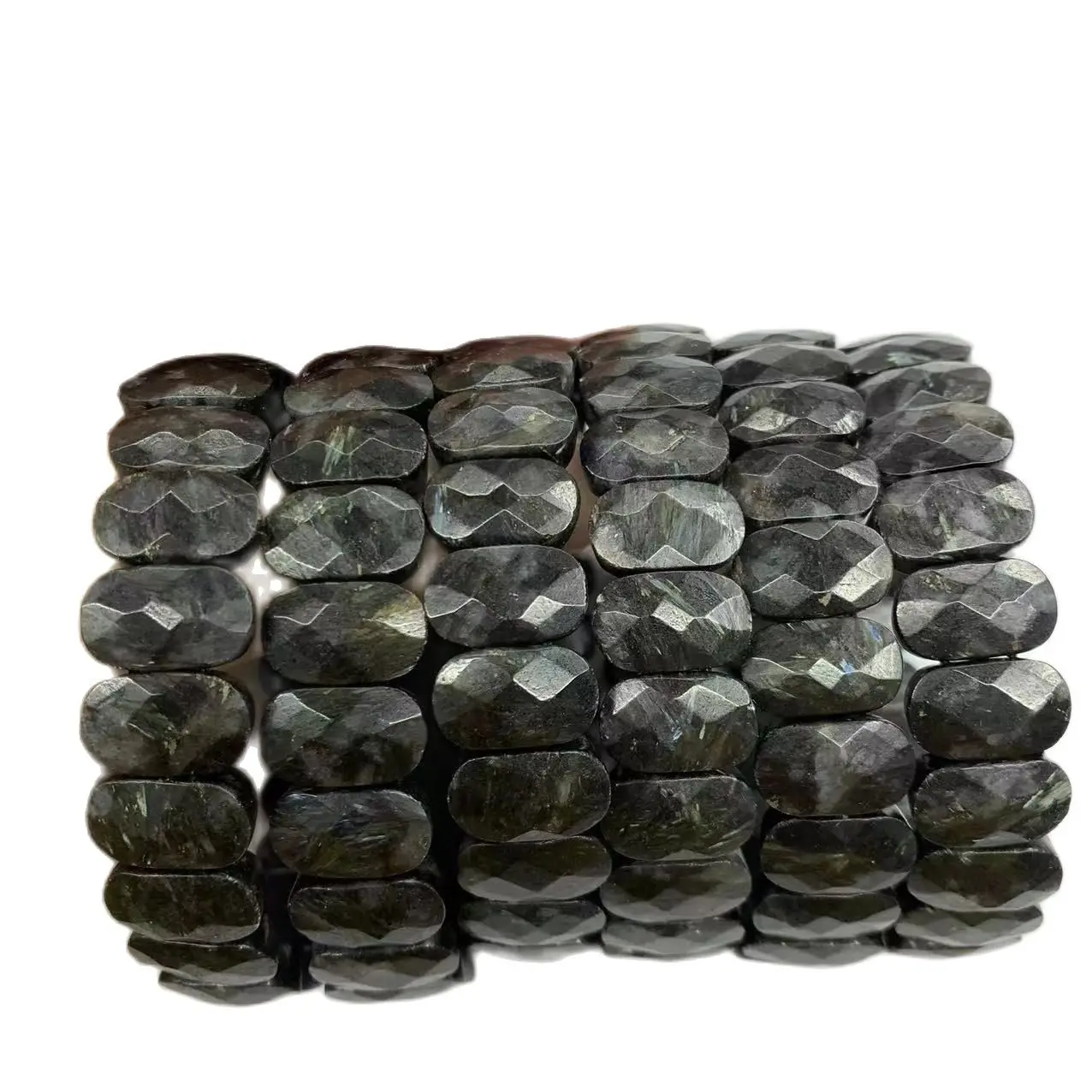 Astrophyllite Hornblende Arfvedsonite Stone Beads about 8*14mm Bracelet Natural Gemstone Jewelry Bangle For Gift Wholesale !