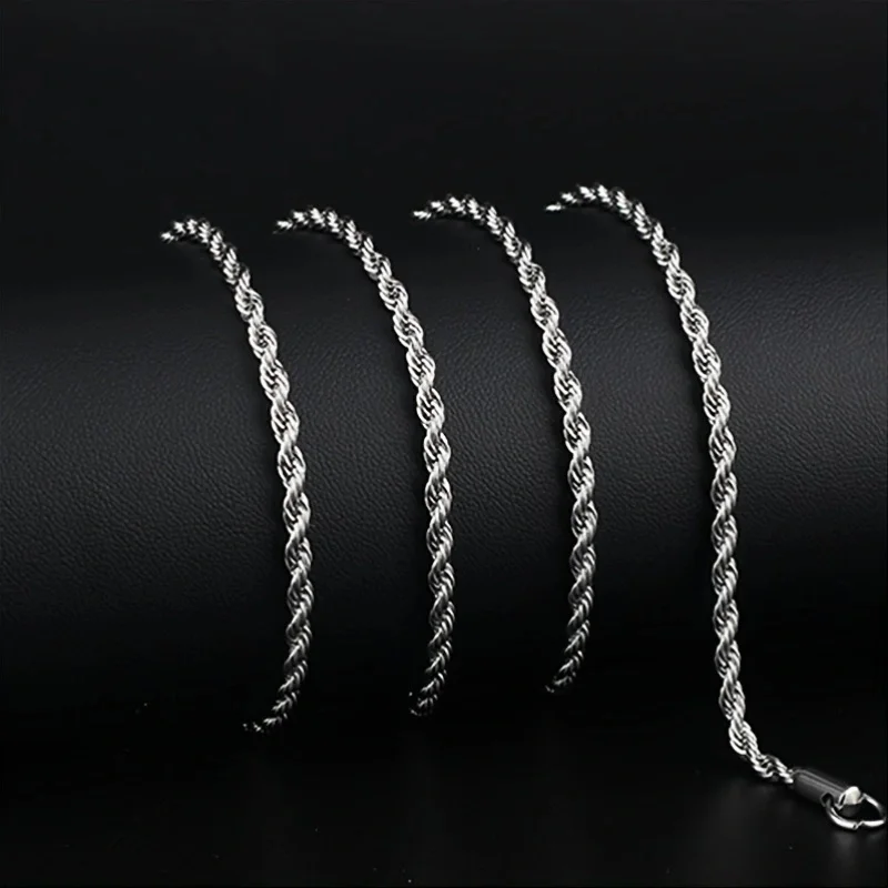 8Pieces Men Stainless Steel Necklace Set Stylish & Durable Accessories for Casual Wear ldeal Gift for Trendsetters view 6