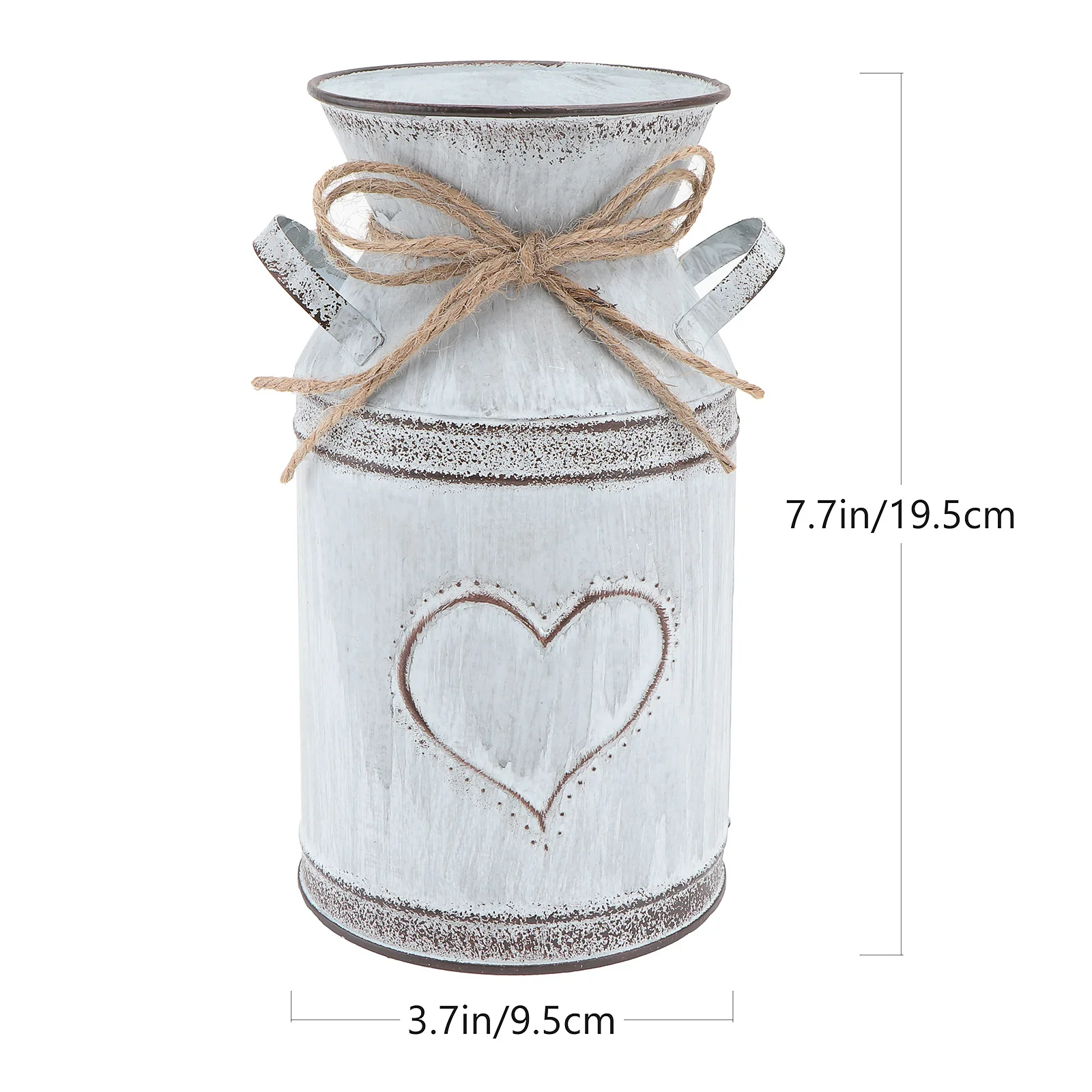 1pc Heart Shape Flower Pot Iron Vase For Home Garden Decorative Plant Holder Multifunctional Desktop Ornament Lightweight