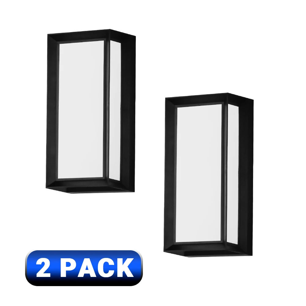 

2 Pcs Aluminum LED Wall Fixtures 24W - Hardwired Warm White Outdoor Lights Global Voltage Compatible