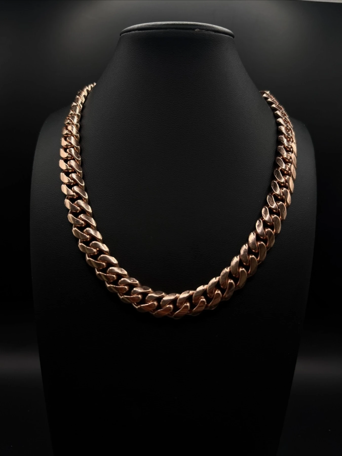 Miami Cuban chain rose gold finished  20mm, first choice for lovers, exquisite gift box packaging,Halloween Thanksgiving gift