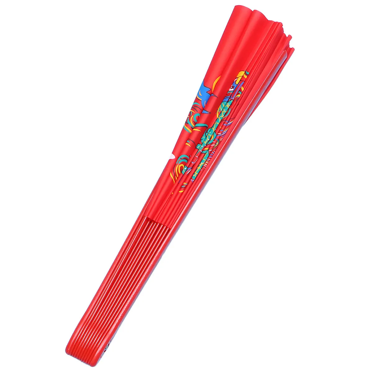 Square Dancing Fan Chinese Style Kung Fu Hand Held Red Clapping Fans for Kungfu