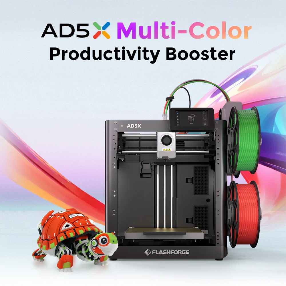 FLASHFORGE AD5X 3d-принтер Многоцветная печать Высокоскоростная интеллектуальная система накаливания Автоматическое выравнивание одним щелчком мыши