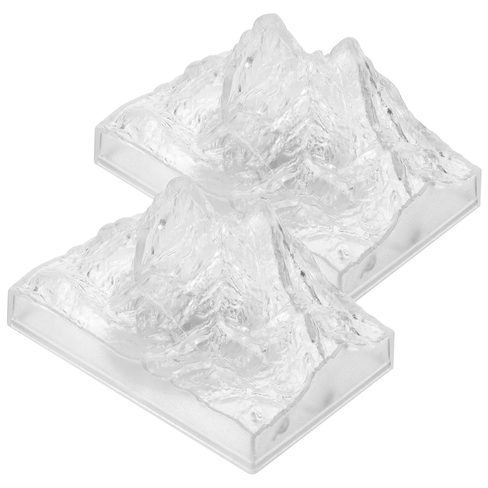 

2pcs Night Lights White Snow Mountain Lamp Bedroom Decor Table Lamps Aesthetic Design Romantic Atmosphere Christmas Plastic