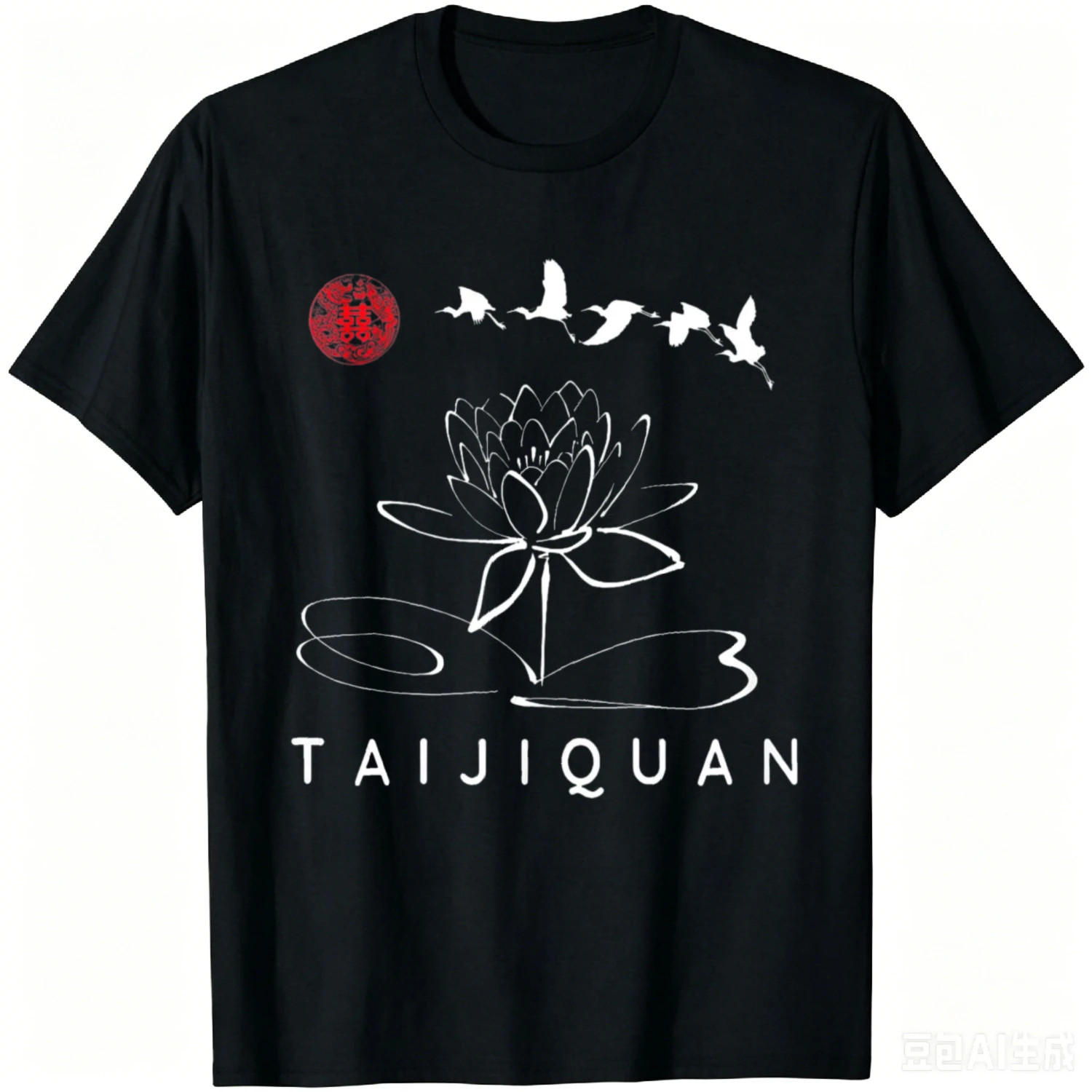 Taijiquan Instructor / Taijiquan Students / Classic Lotus T-Shirt Cotton Vintage T Shirt  Women Mens Clothing Tops Camiseta