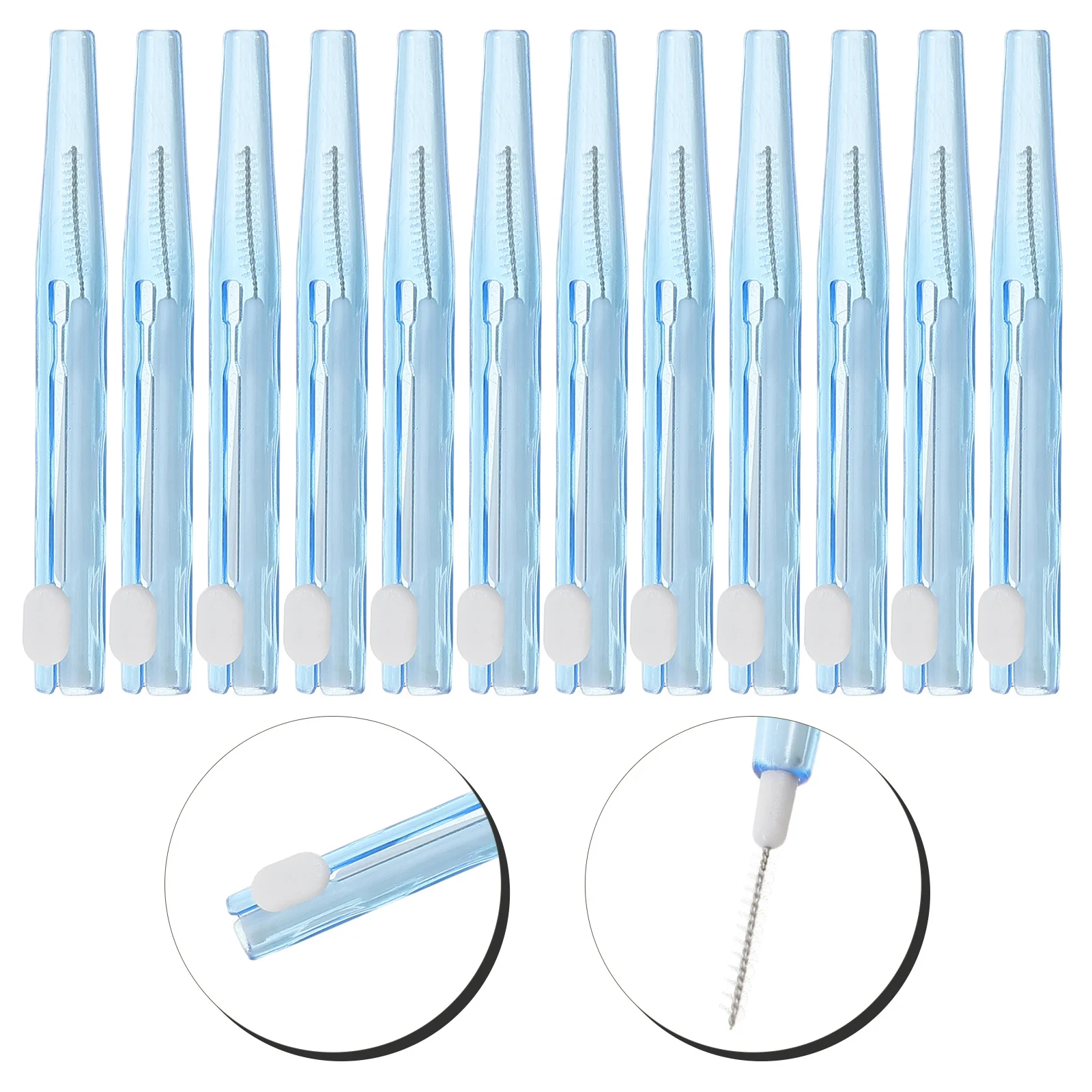 ไม้จิ้มฟันทำความสะอาดซอกฟันแบบดัน-ดึง ขนแปรงนุ่ม พกพาสะดวก อุปกรณ์ดูแลช่องปาก แปรงทำความสะอาดฟันสำหรับผู้ใส่เหล็กดัดฟัน เหมาะสำหรับการเดินทาง 40 ชิ้น