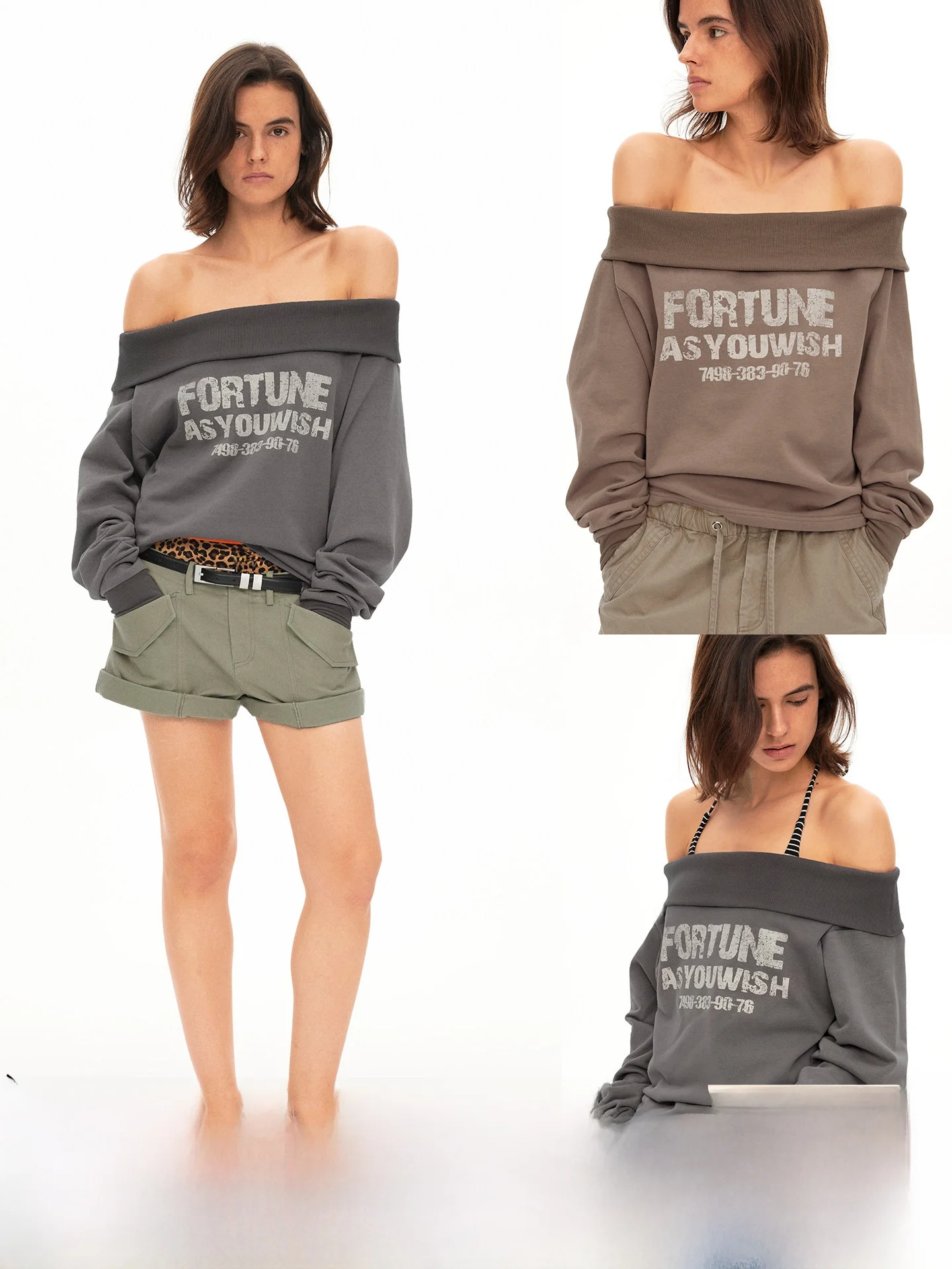 

Футболка Loala Office American Sle с принтом, винтажная, с драпировкой на плечах, женская, с длинным рукавом, из смеси хлопка и полиэстера