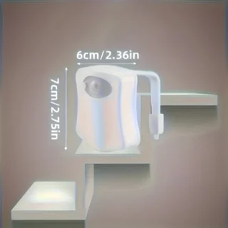 Wireless Motion Sensor LED Night Light RGB 16 Colors Toilet Bathroom Atmosphere Colorful Lamp Sensor LED Night Lights