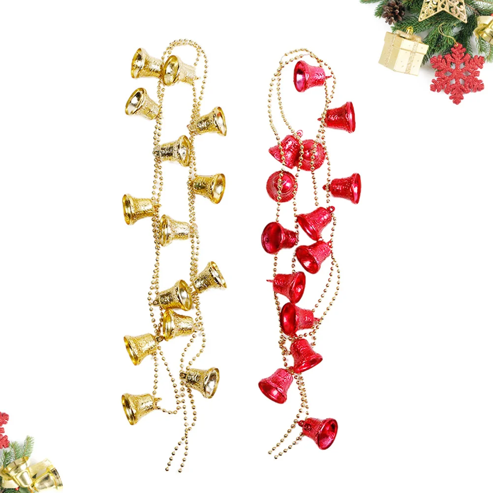 

2pcs Christmas Door Curtain Red Golden String For Doorway Window Party Wedding Cafe Shop Decorative Panel Festive Decoration