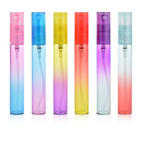 6pcs 8ml glass spray gradient perfume bottle glass tube perfume separate bottle color