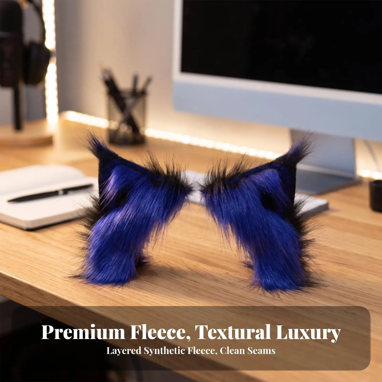 Plush Cat Ear Headpiece Motorized Ears Detachable Hairband for Anime Cosplay Stage Show Party Wear