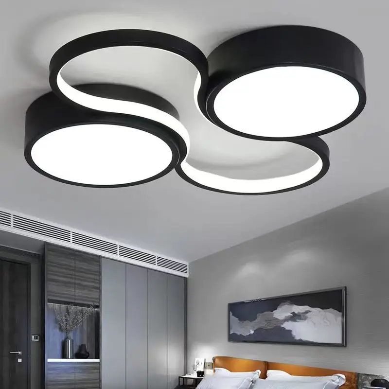 

Ceiling lamp personality creative lamp black and white round design bedroom lamp led modern simple small living room room lamp