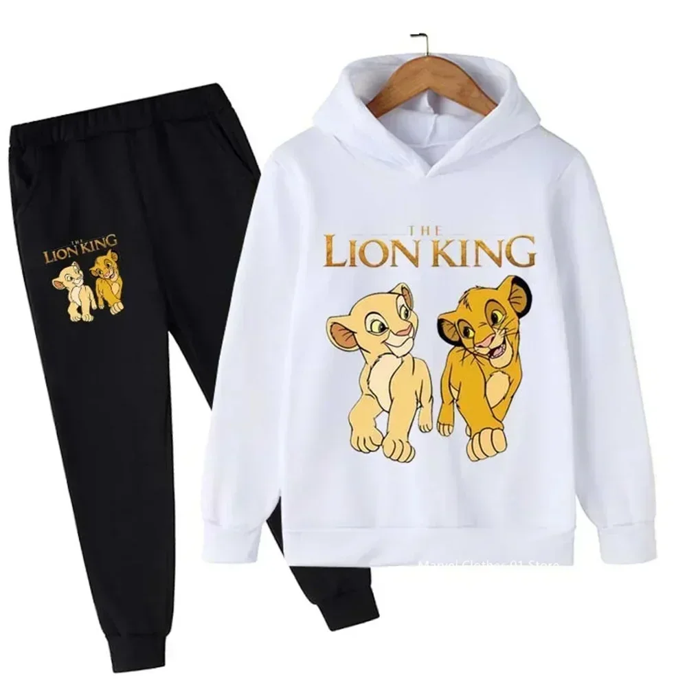 

Girls Boys Clothes Clothing Lion Simba Cartoon Hoodies+Long Pants 2pcs Set Children Girls Costume 3-14 Year Kids Outfits