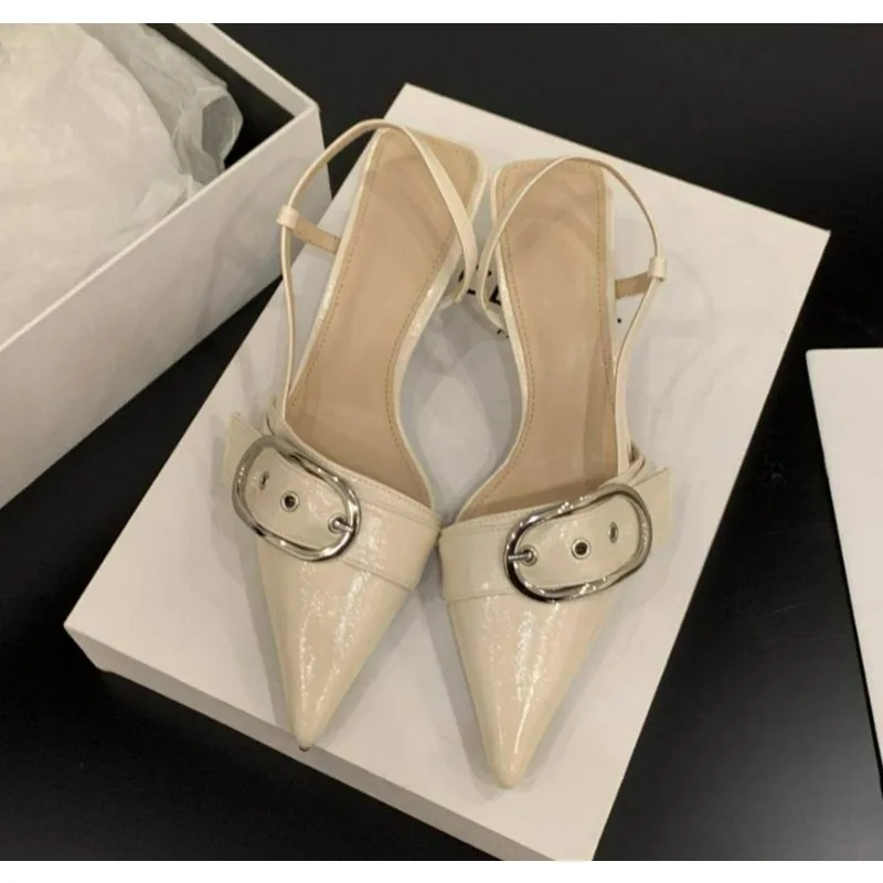 New Retro Fashion Sexy Designer Patent Leather Pointed Toe High Heels Pumps Women Shallow Elegant Wedding Party Shoes view 6