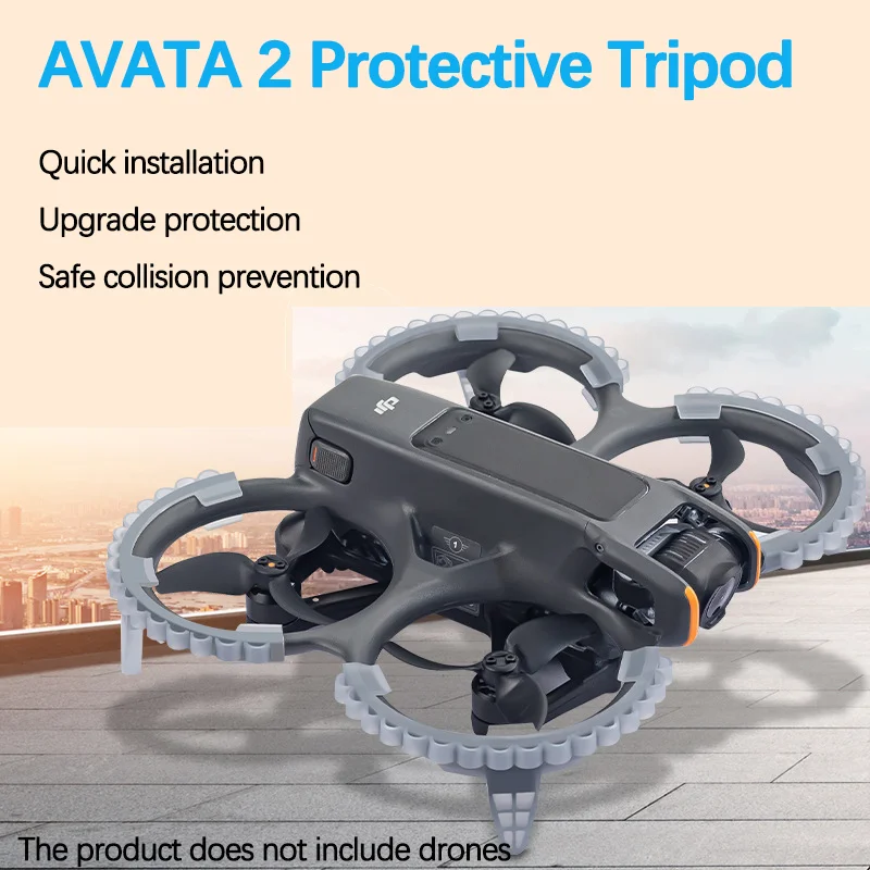 For DJI AVATA 2 Drone Landing Gear Anti-collision Protection Ring Safety Anti fall Integrated Height Increasing Tripod Accessory